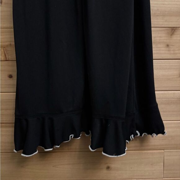 Y2K Vintage La Belle Size Medium White Ruffle Trim Sleeveless Dress Whimsigoth - Picture 8 of 11